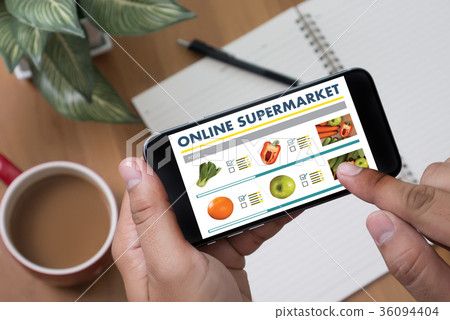 grocery shopping at upermarket mall grocery  36094404