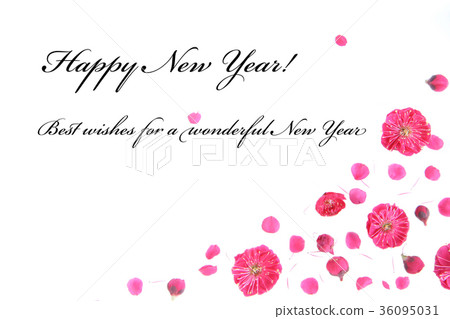 New Year's card red plum blossoms Horizontal position Happy New Year! New Year's card red plum blossoms Horizontal position Happy New Year! 36095031