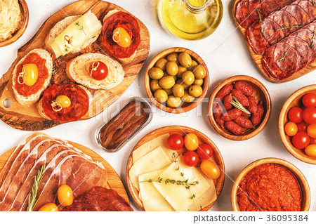 Typical spanish tapas concept. 36095384