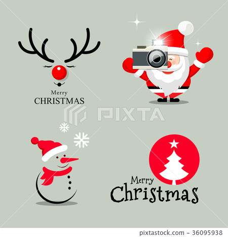 Happy Merry Christmas collection design  36095938