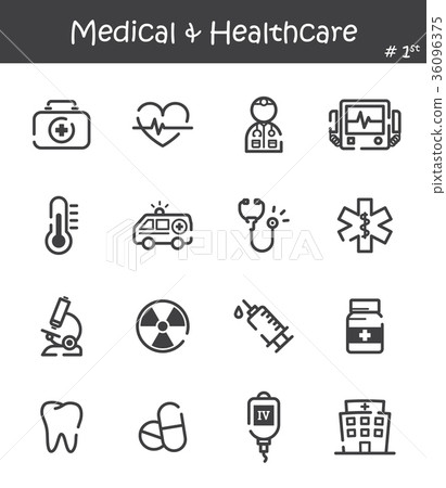 Medical and Healthcare line icon set 1 Medical and Healthcare line icon set 1 36096375