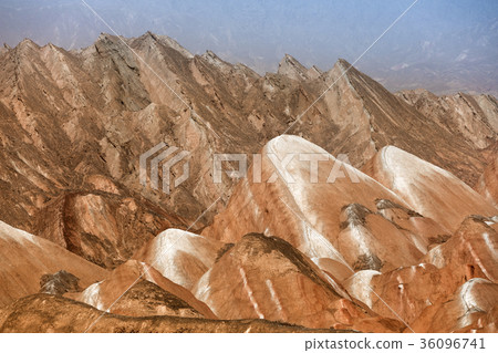 Rainbow mountains in asian geopark at China 36096741