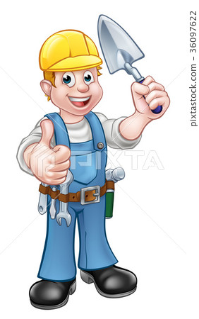 Builder Bricklayer Construction Worker Trowel Tool 36097622