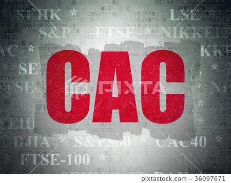 Stock market indexes concept: CAC on Digital Data 36097671