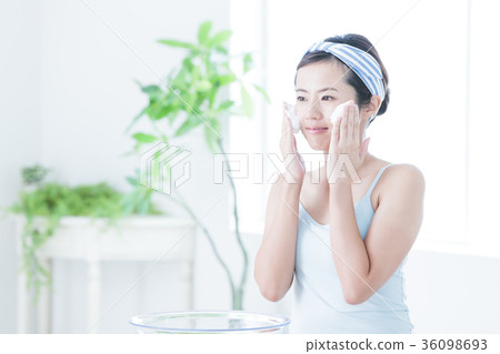 洗臉泡沫清潔美容女人護膚美容 36098693