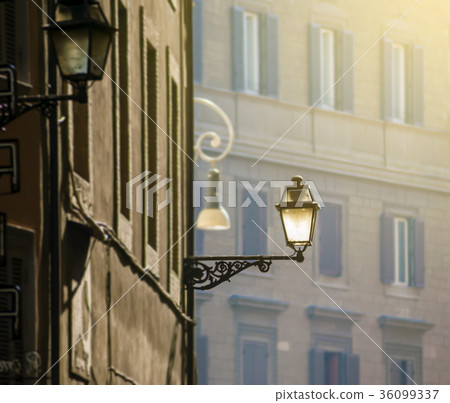 antique decorated city lamp 36099337