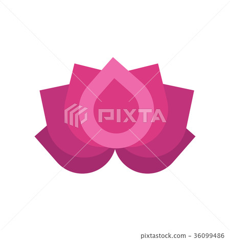 Pink lotus flower vector Illustration - Stock Illustration [36099486 ...