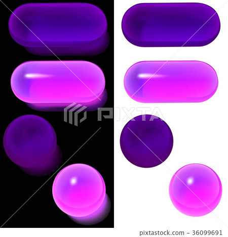 Purple Glass Buttons 36099691