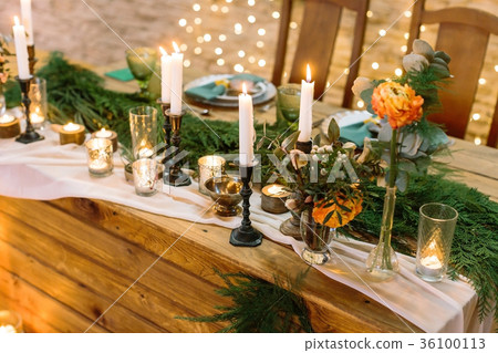 cosiness, celebration, silverware concept. lots of 36100113