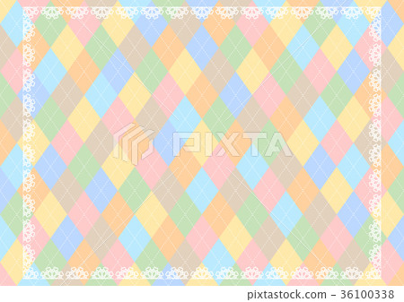 Colorful argyle lace frame Colorful argyle lace frame 36100338