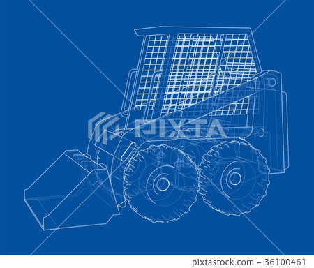 Mini loader. Vector illustration Mini loader. Vector illustration 36100461