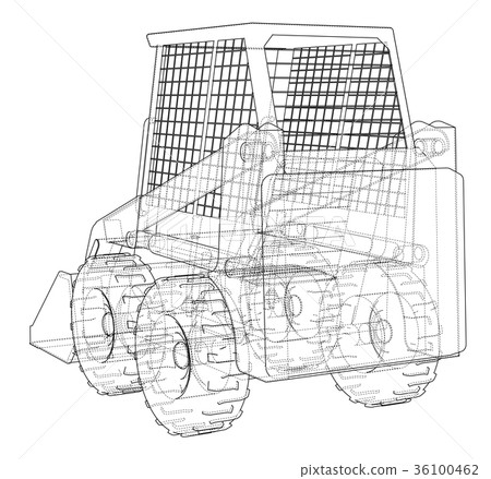 Mini loader. Vector illustration 36100462