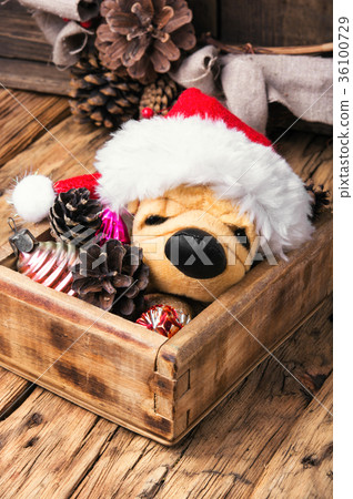 Christmas decoration with toy dog 36100729