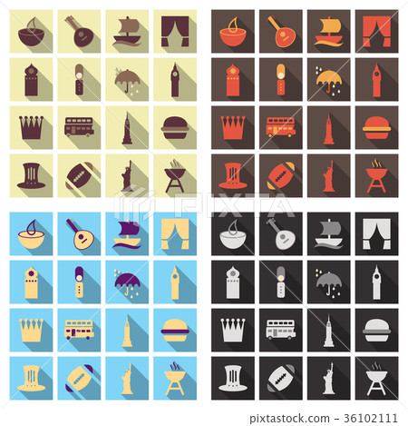 Travel symbols and Tourism signs, vector Travel symbols and Tourism signs, vector 36102111