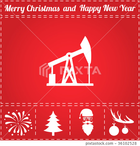 Oil derrick Icon Vector Oil derrick Icon Vector 36102528