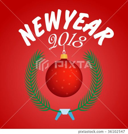 Vector 2018 Happy New Year background Vector 2018 Happy New Year background 36102547
