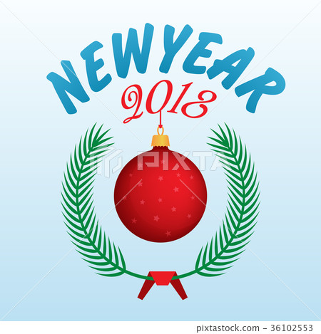 Vector 2018 Happy New Year background Vector 2018 Happy New Year background 36102553