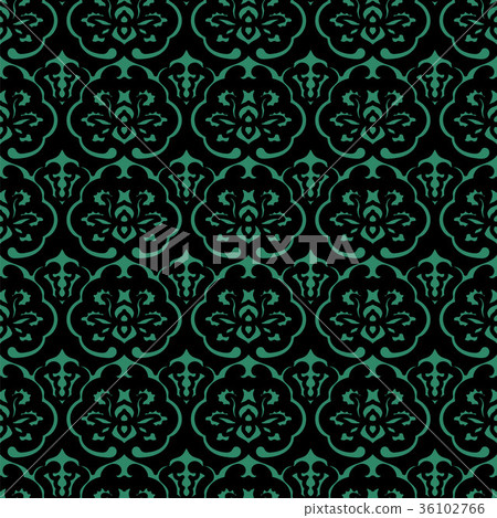 Seamless retro green pattern Background 36102766