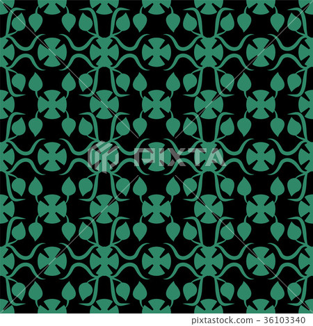 Seamless retro green pattern Background 36103340