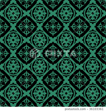 Seamless retro green pattern Background 36103361