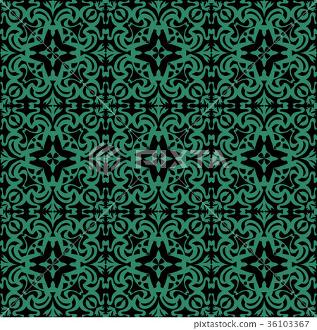 Green Retro Vector Pattern Seamless retro green pattern Background - Stock Illustration [36103367 ...