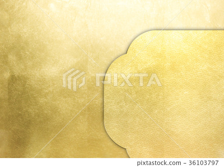 框架_箔(背景材料)金(藍色海浪) 框架_箔(背景材料)金(藍色海浪) 36103797