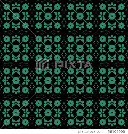Antique seamless retro green pattern background 36104000