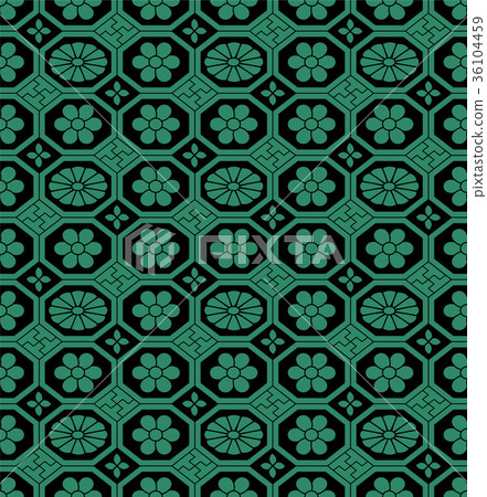 Antique seamless retro green pattern background Antique seamless retro green pattern background 36104459