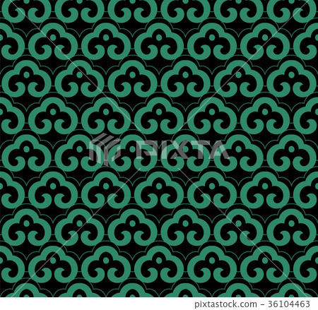 Antique seamless retro green pattern background Antique seamless retro green pattern background 36104463