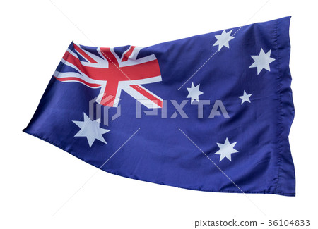 Flag of australia national isolated moving wave 36104833
