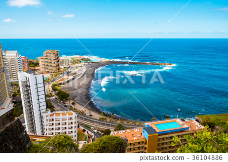 Aerial view to Puerto de la Cruz, Tenerife 36104886