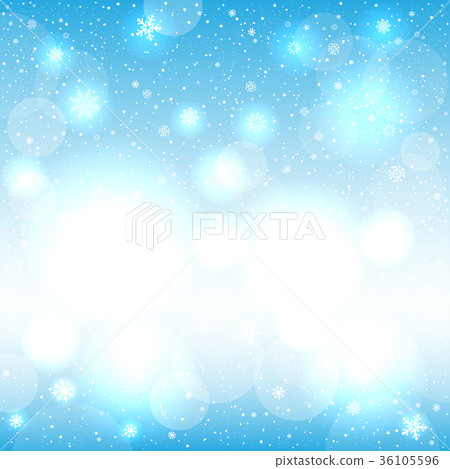 glowing snow light blue bokeh 36105596
