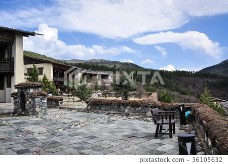 Traditional houses at Tibetan village in China 36105632