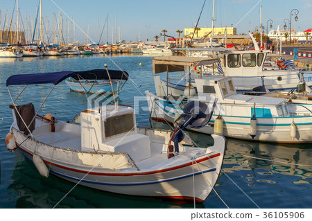 Heraklion. Fishing boats in the old port. Heraklion. Fishing boats in the old port. 36105906