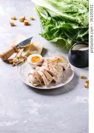 Ingredients for Caesar salad 36105932