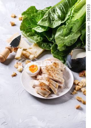 Ingredients for Caesar salad 36105933