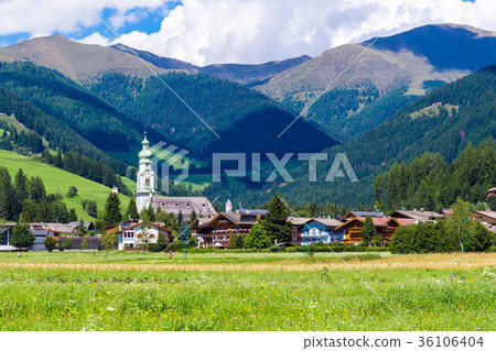 view of Dobbiaco, little town in the Puster Valley 36106404