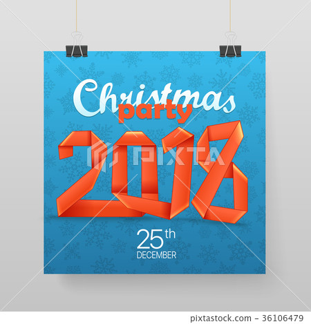 Christmas party vector poster 36106479