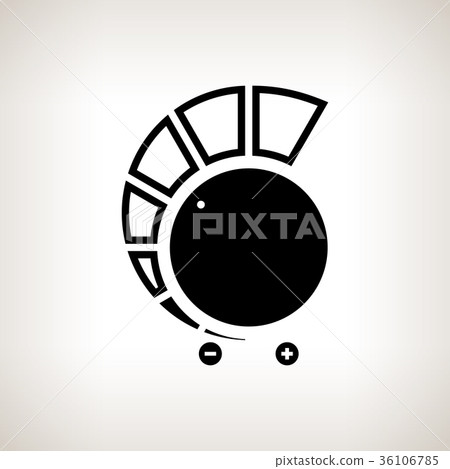 Silhouette volume control on a light background Silhouette volume control on a light background 36106785