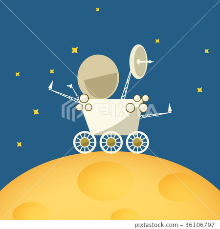 Planet rover on the moon,vector illustration 36106797