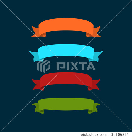 Colored ribbons on a dark background 36106815