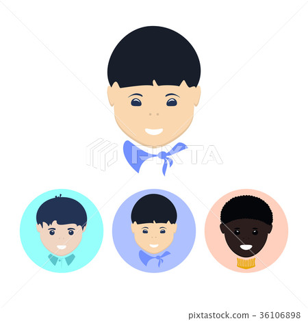 Set icons with boy Set icons with boy 36106898