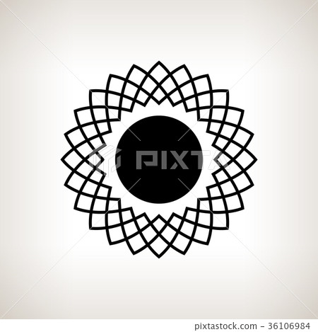 Silhouette sun on a light background Silhouette sun on a light background 36106984