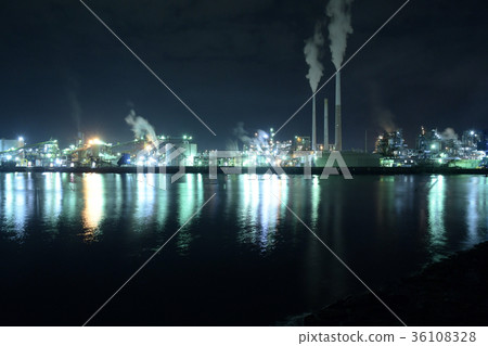 Shunan city complex night view Shunan city complex night view 36108328