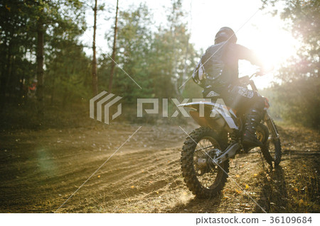 Enduro journey with dirt bike high in the Enduro journey with dirt bike high in the 36109684
