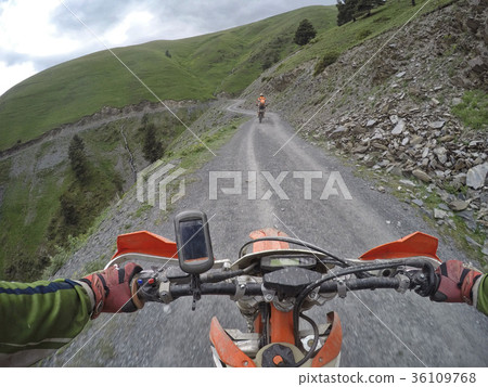 Enduro journey with dirt bike high in the Enduro journey with dirt bike high in the 36109768