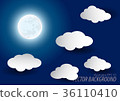 moon night, stock vector, illustration design 36110410