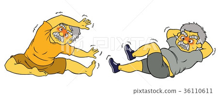 Senior man doing diet yoga Senior man doing diet yoga 36110611