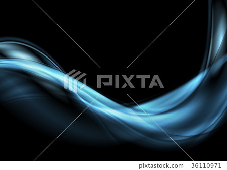 Dark blue abstract flowing dynamic wavy background Dark blue abstract flowing dynamic wavy background 36110971