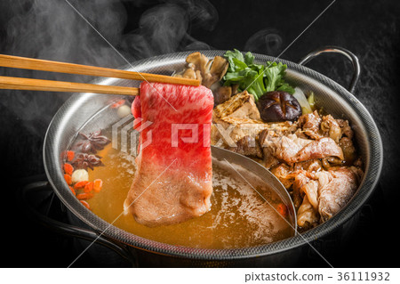 Chinese hot pot Medicinal cuisine Chinese fire hot pot Health Food 36111932